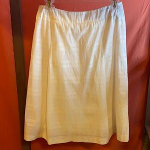 White skirt with zipper